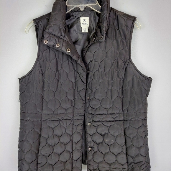 Black Quilted Vest by Izod size L - Picture 1 of 4